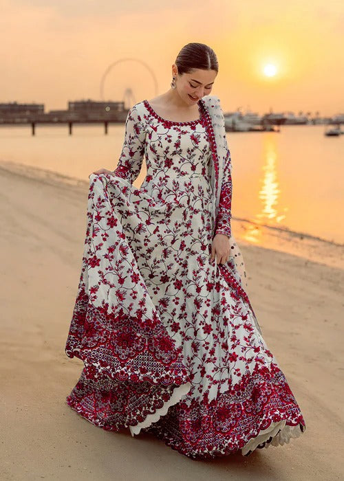 Pure Luxury Lawn Embroidered Eid Outfit - LL447