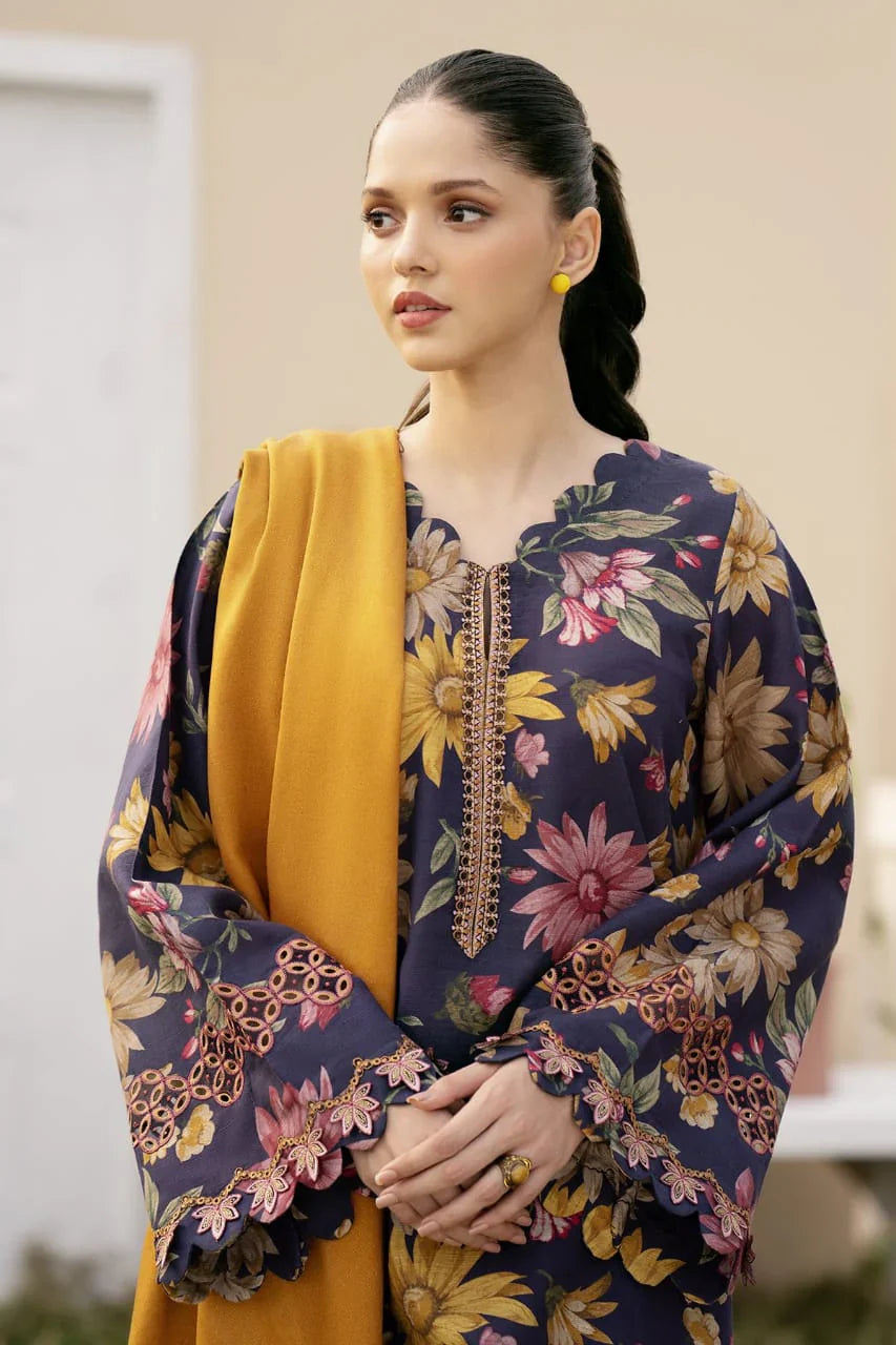 Pure Lawn Digital Embroidered Dress - LL253