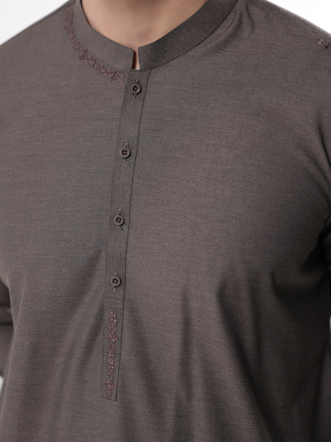 Blended Dark Brown Shalwar Kameez - Almirah SK004