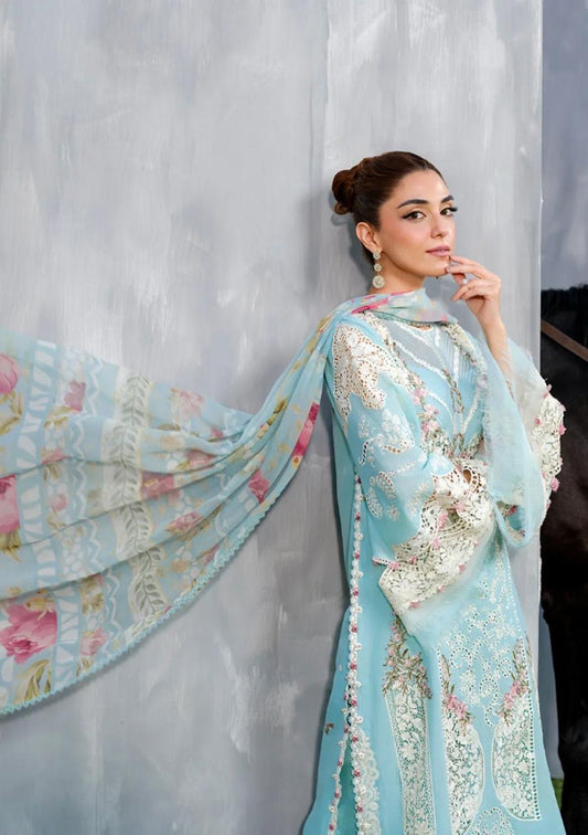 Pure Luxury Lawn Embroidered Eid Outfit - LL456