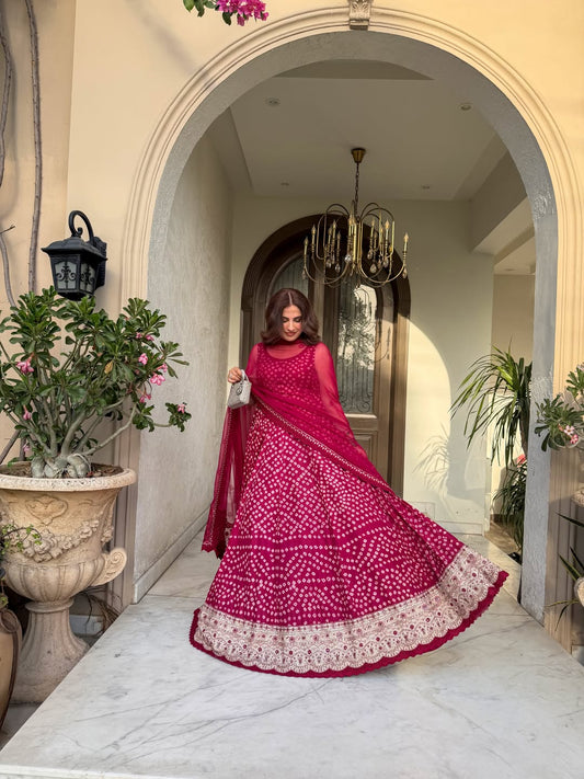 Pure Shamouse Silk Gulinar Embroidered Dress - WW522