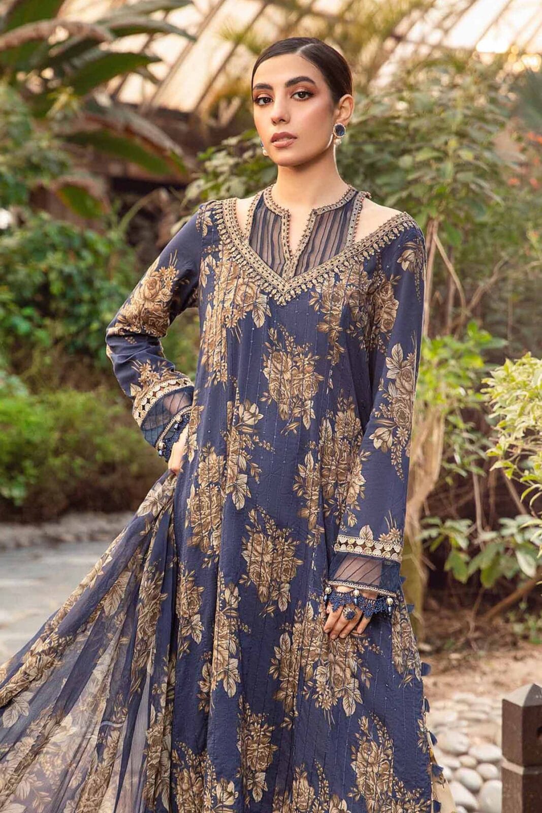 Pure Lawn Digital Embroidered Dress - LCS003