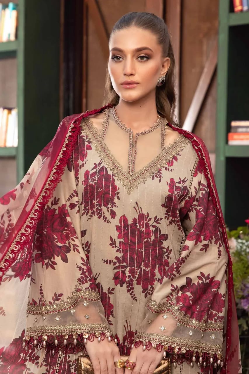 Pure Lawn Digital Embroidered Dress - LCS010