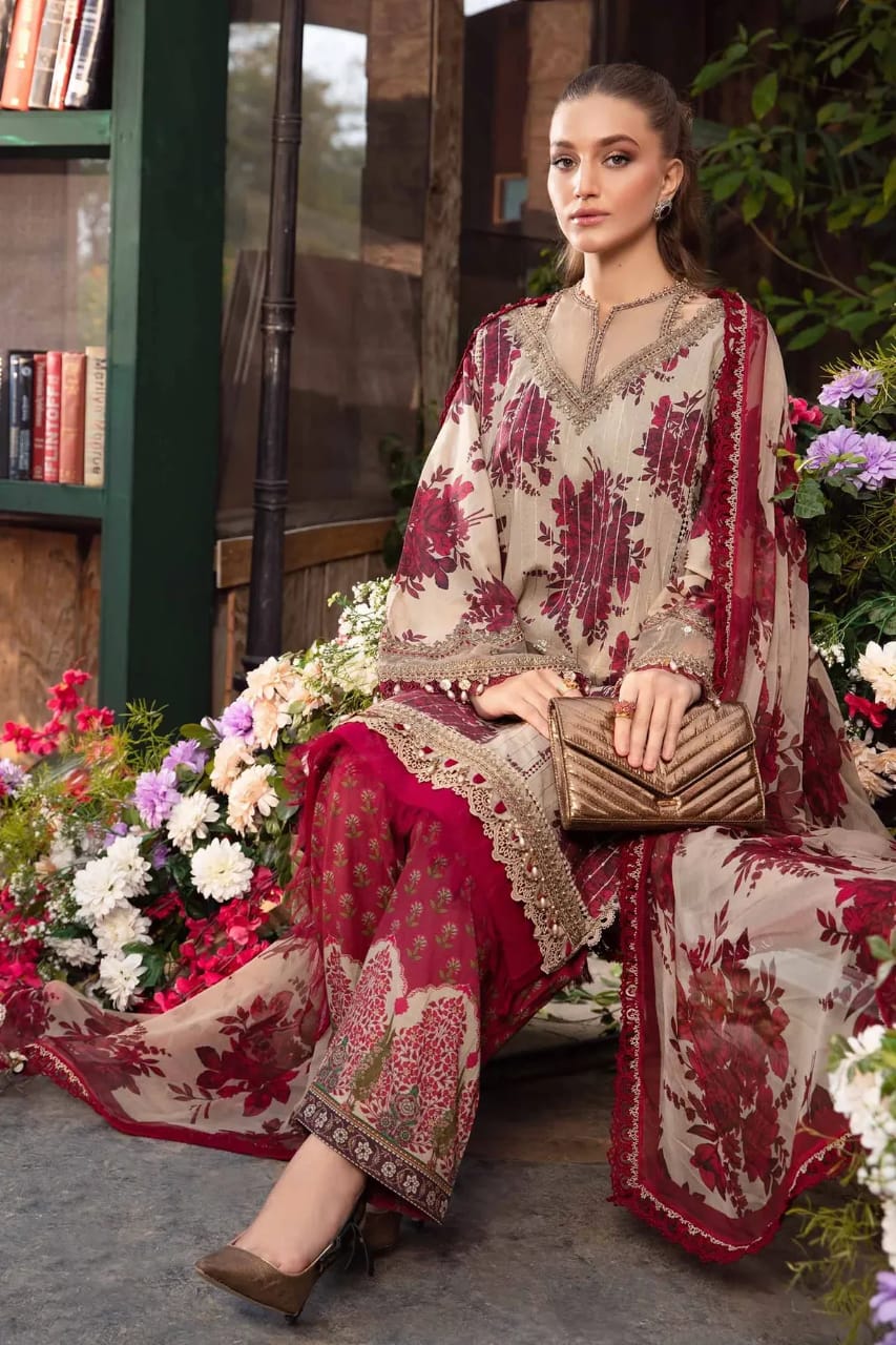 Pure Lawn Digital Embroidered Dress - LCS010