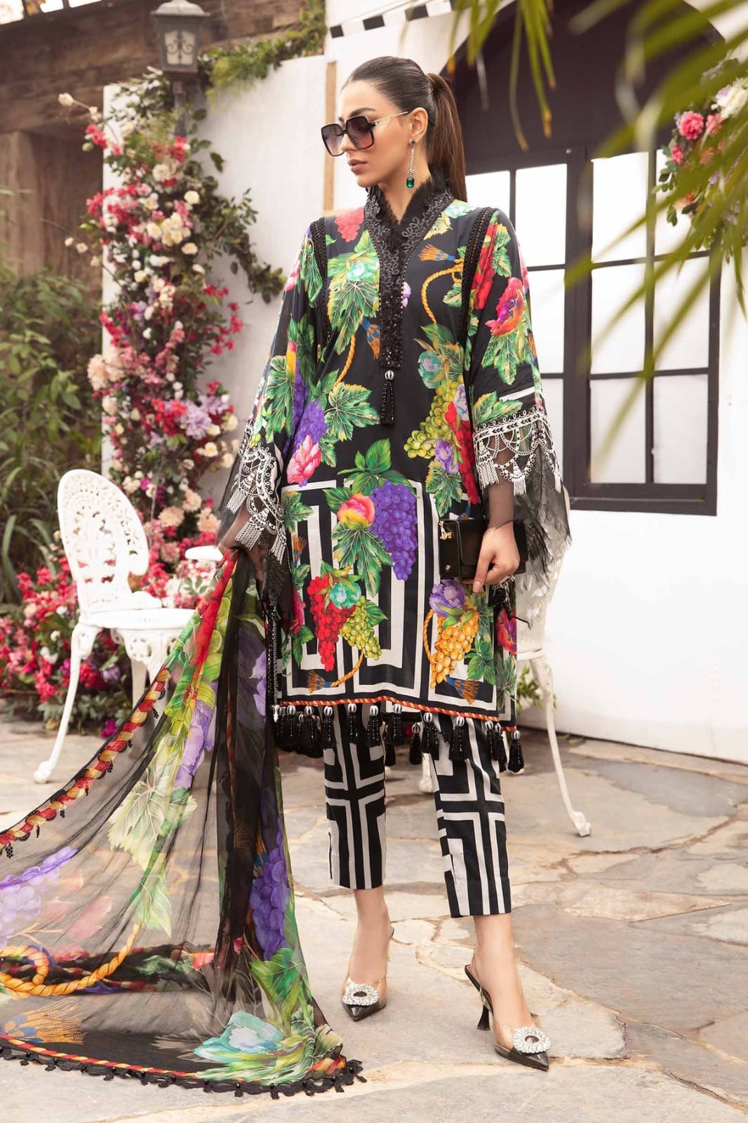 Pure Lawn Digital Embroidered Dress - LCS014