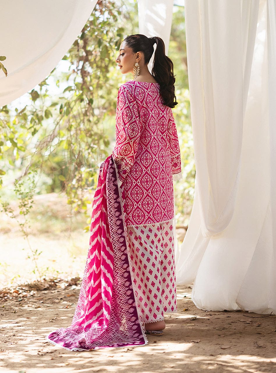 Pure Lawn Pink Printed Dress - LL130