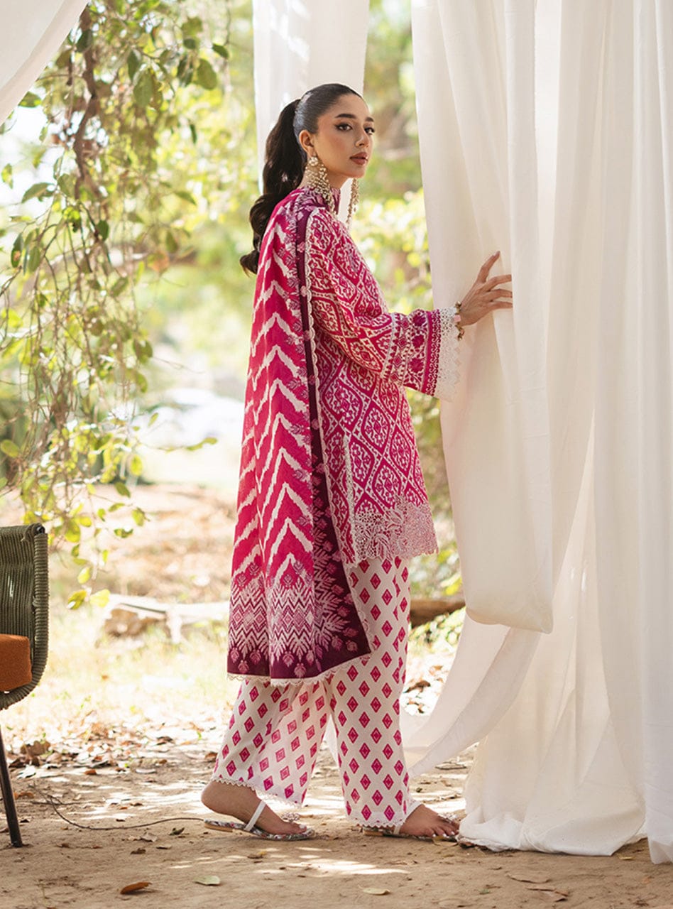 Pure Lawn Pink Printed Dress - LL130