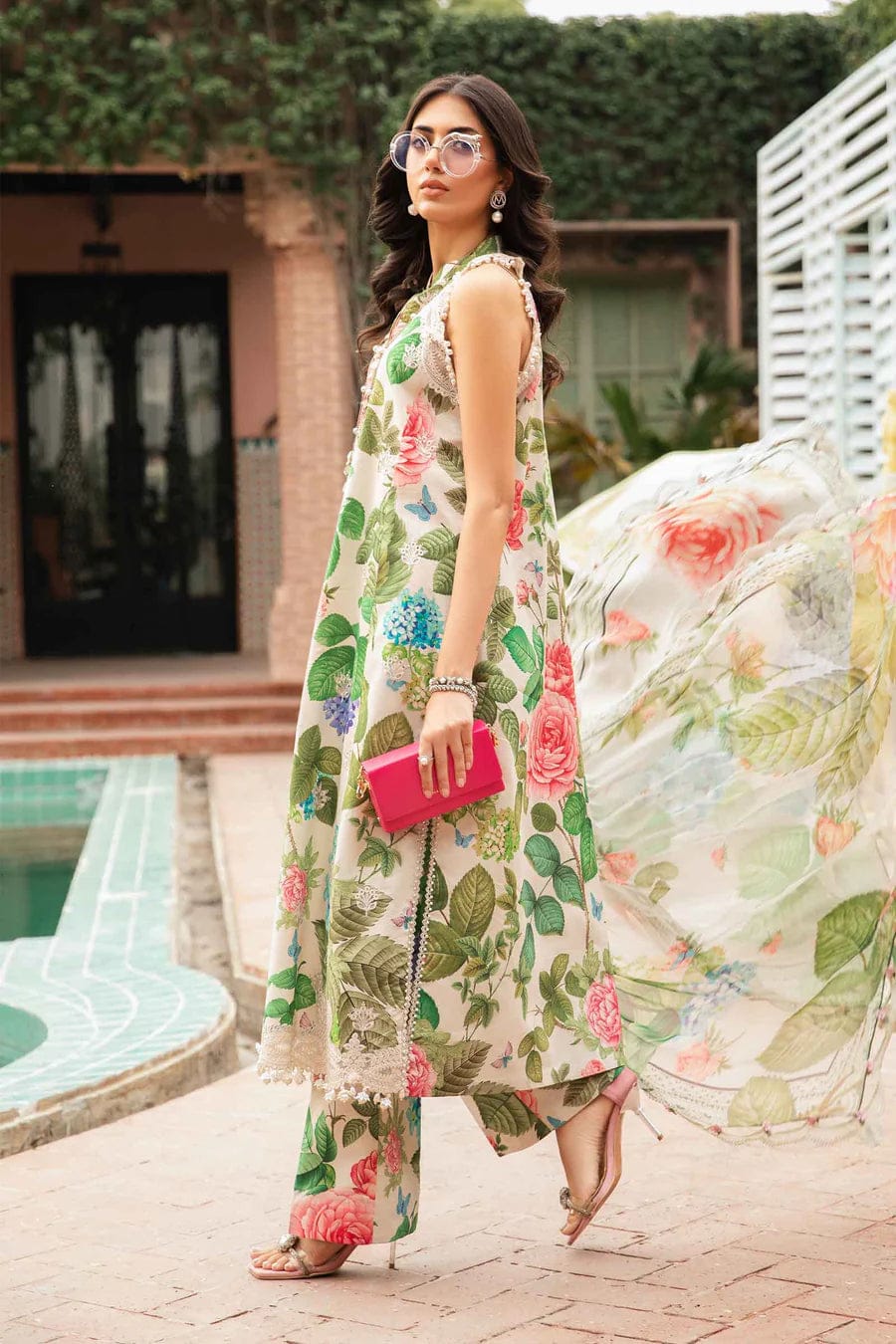 Pure Lawn Digital Embroidered Dress - LL137