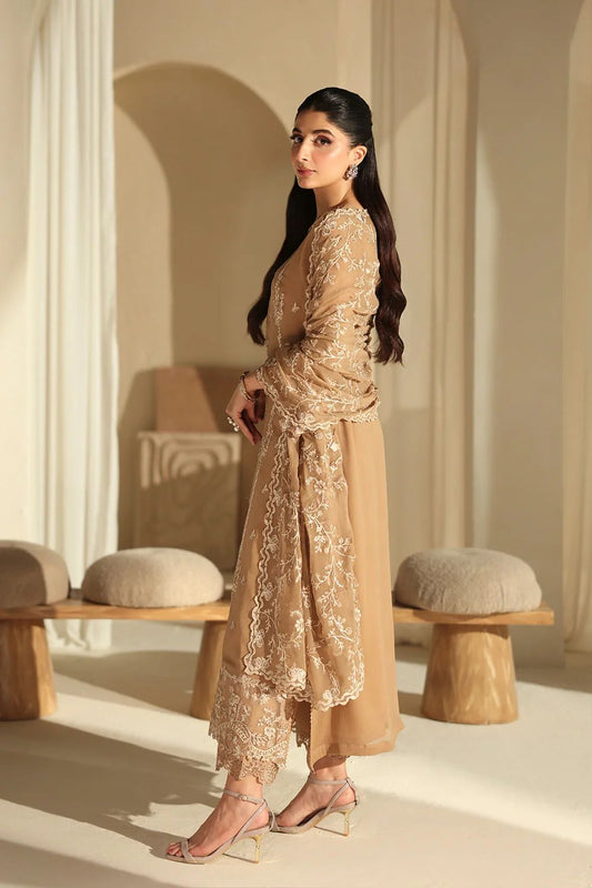Pure Chiffon Embroidered Wedding Dress - PW208