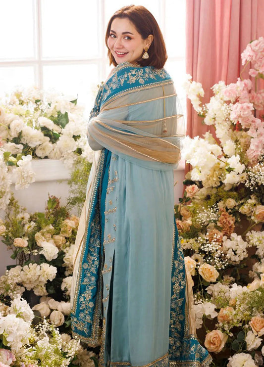 Pure Chiffon Elegant Embroidered Wedding Dress - WW418