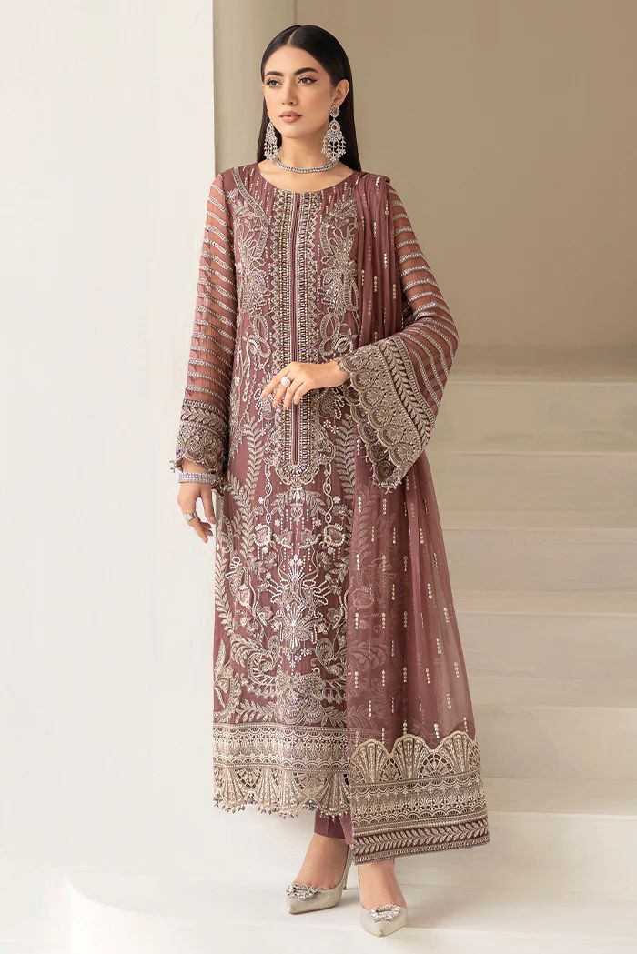Pure Chiffon Majestic Embroidered Dress : PW213