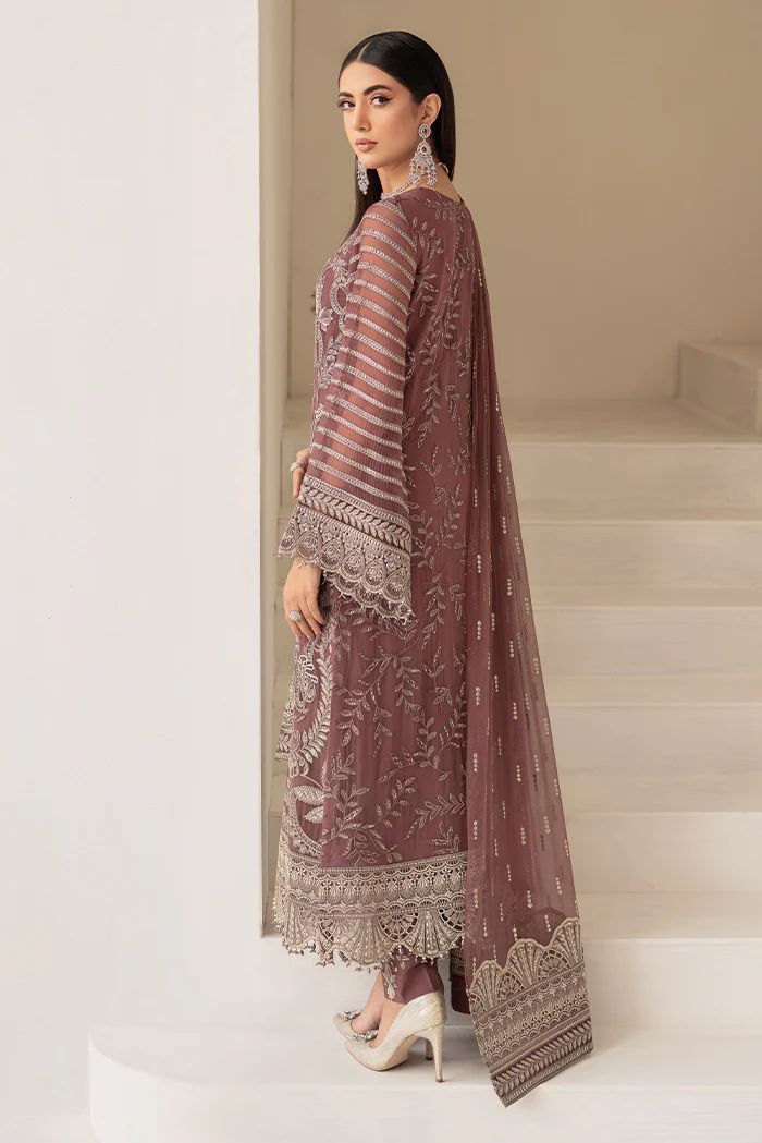 Pure Chiffon Majestic Embroidered Dress : PW213