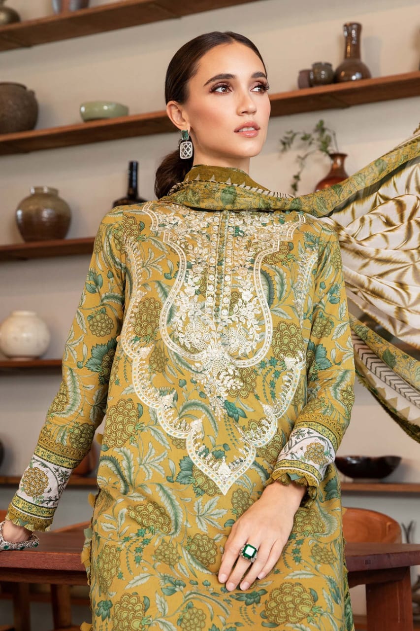 Pure Lawn Digital Embroidered Dress - LL220