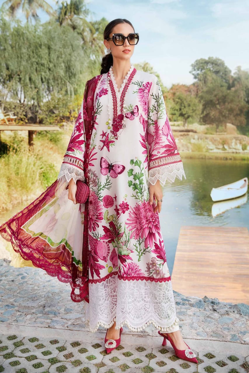 Pure Lawn Digital Embroidered Dress - LL199