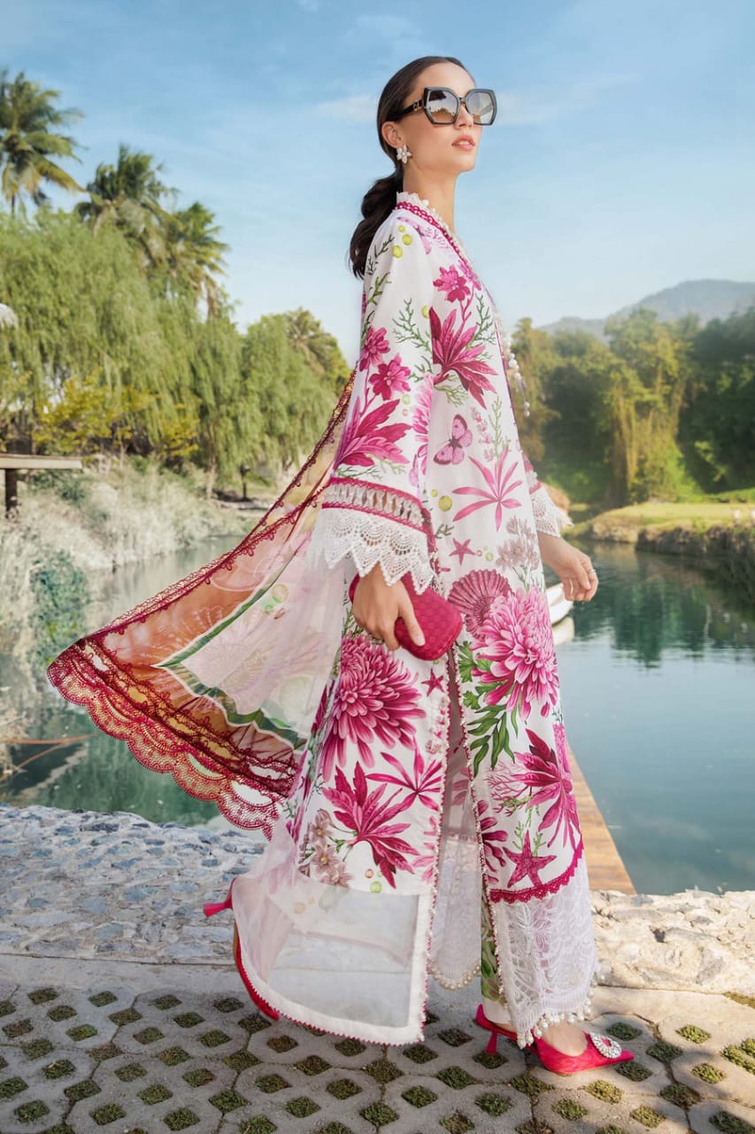 Pure Lawn Digital Embroidered Dress - LL199