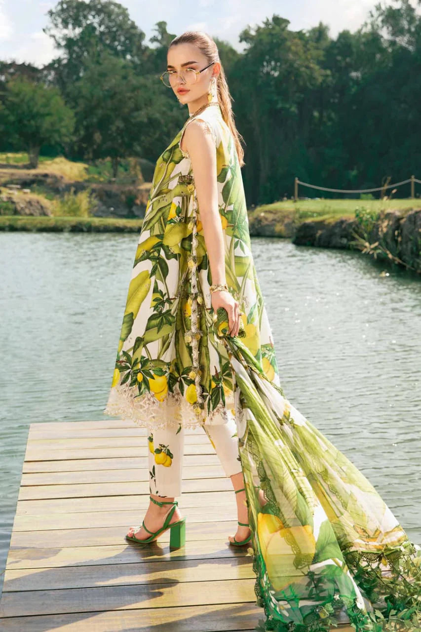 Pure Lawn Digital Printed Yellow Dress - LL226