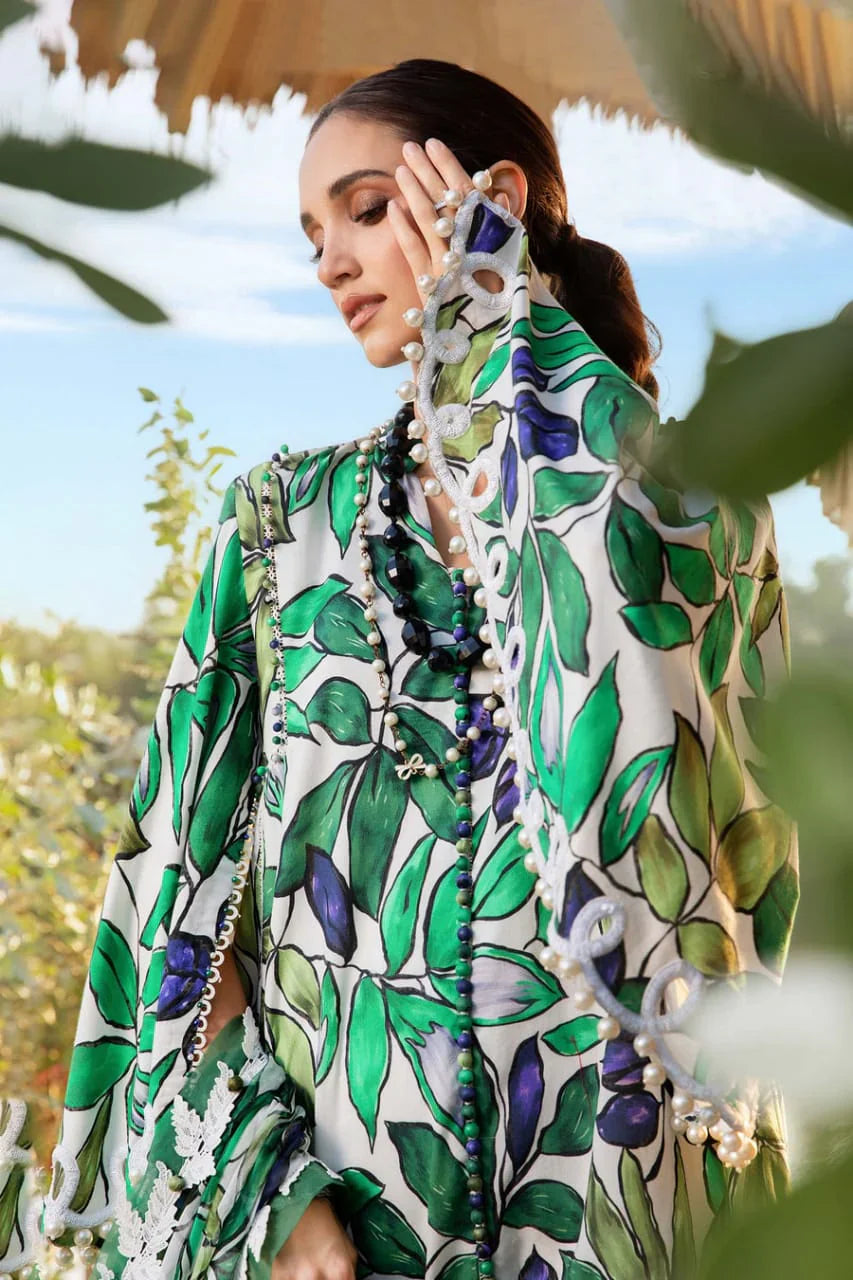 Pure Lawn Green Digital Printed Dress - LL228