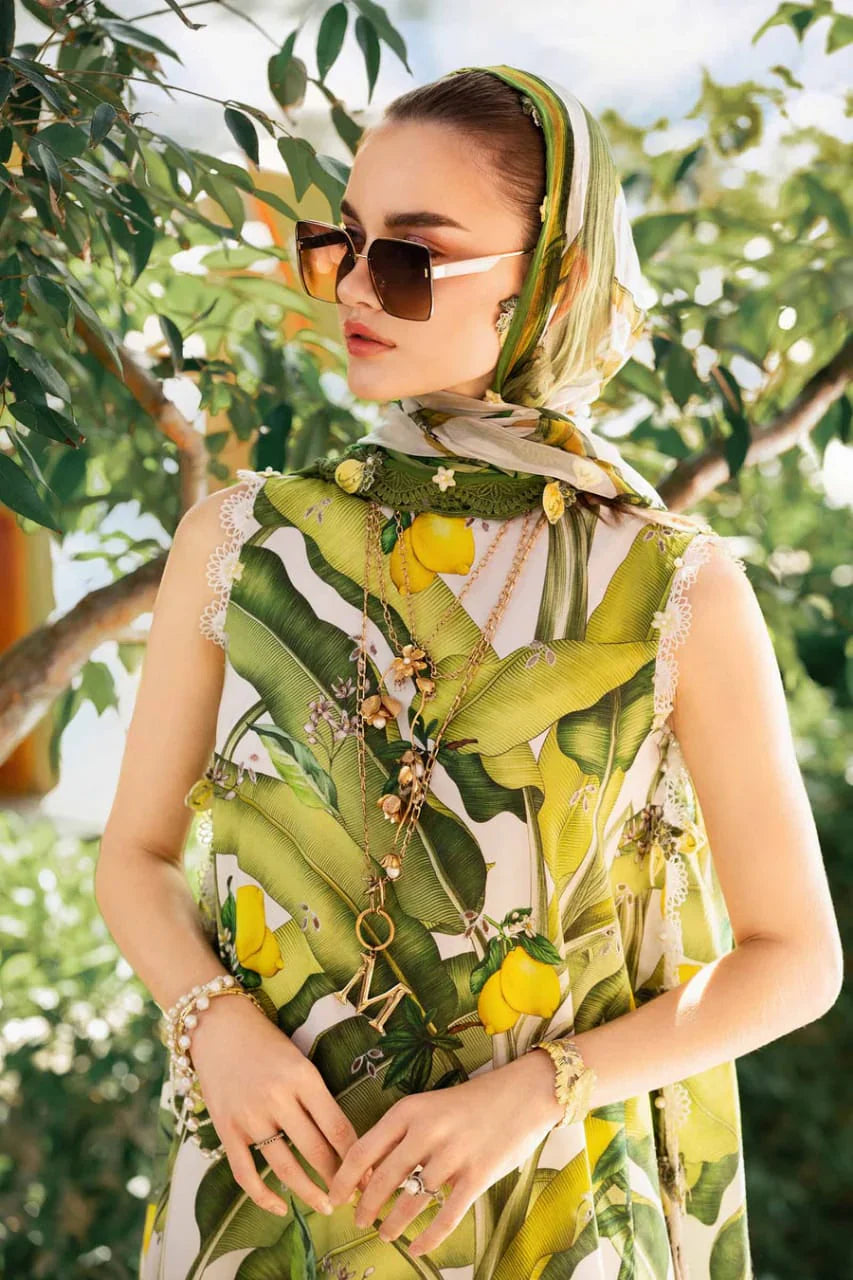 Pure Lawn Digital Printed Yellow Dress - LL226