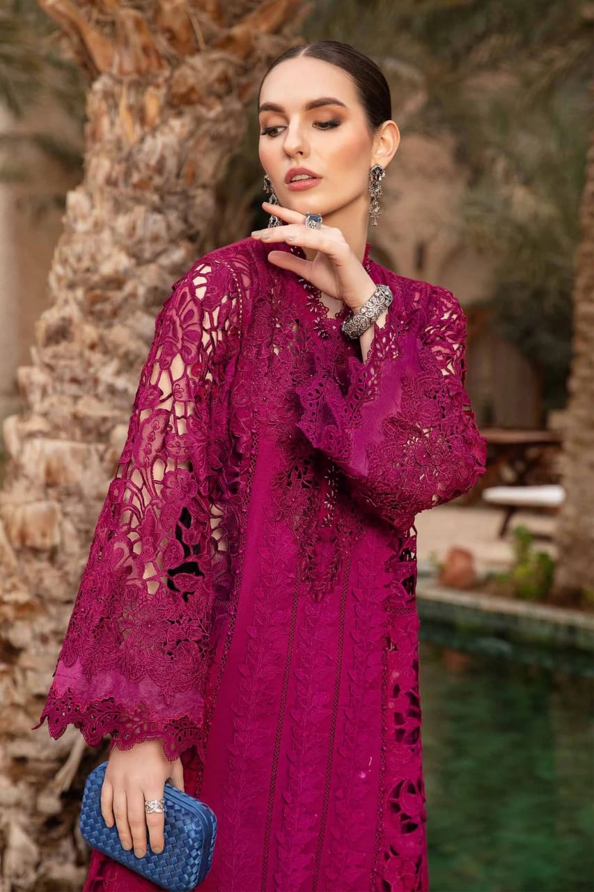 Pure Lawn Pink Embroidered Dress - LL262