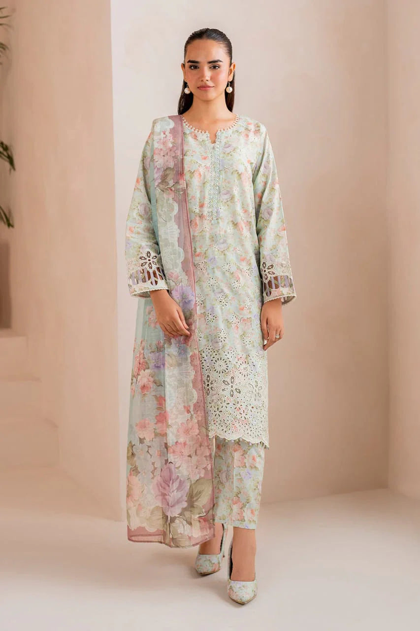 Pure Lawn Digital Embroidered Dress - LL231