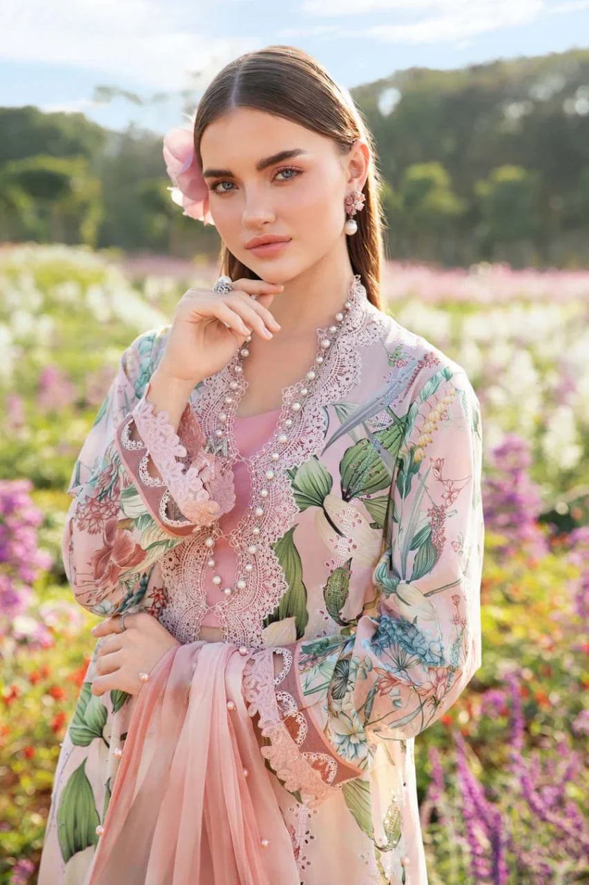 Pure Lawn Digital Embroidered Dress - LL233