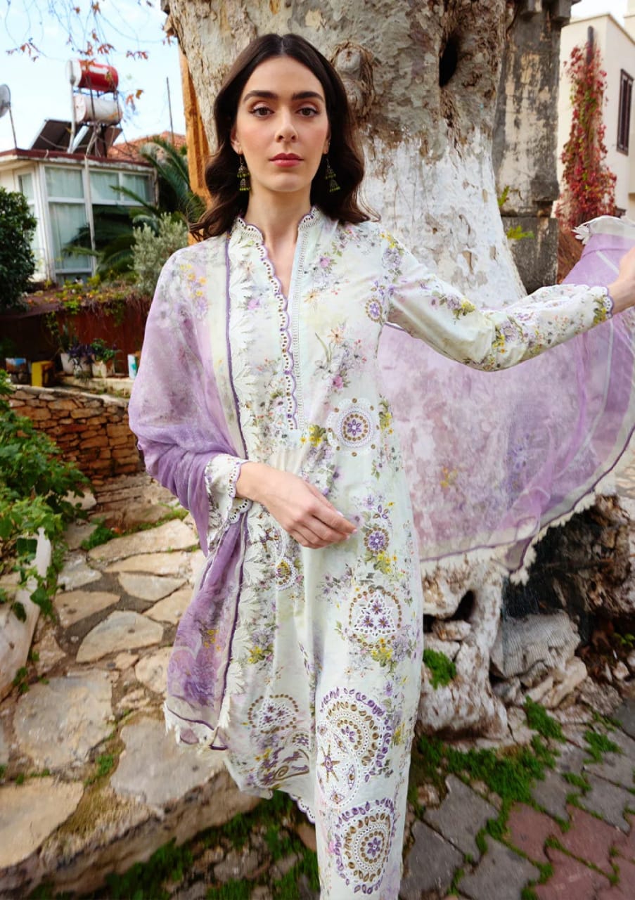 Pure Lawn Digital Multi Embroidered Dress - LL234