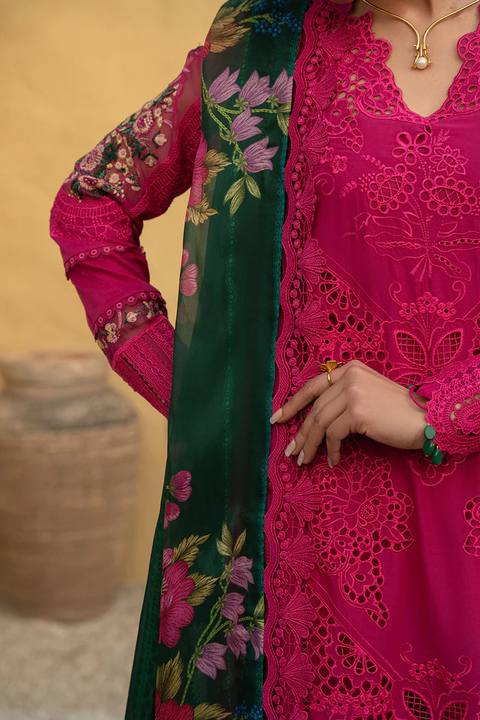 Pure Lawn Pink Embroidered Dress - LL249