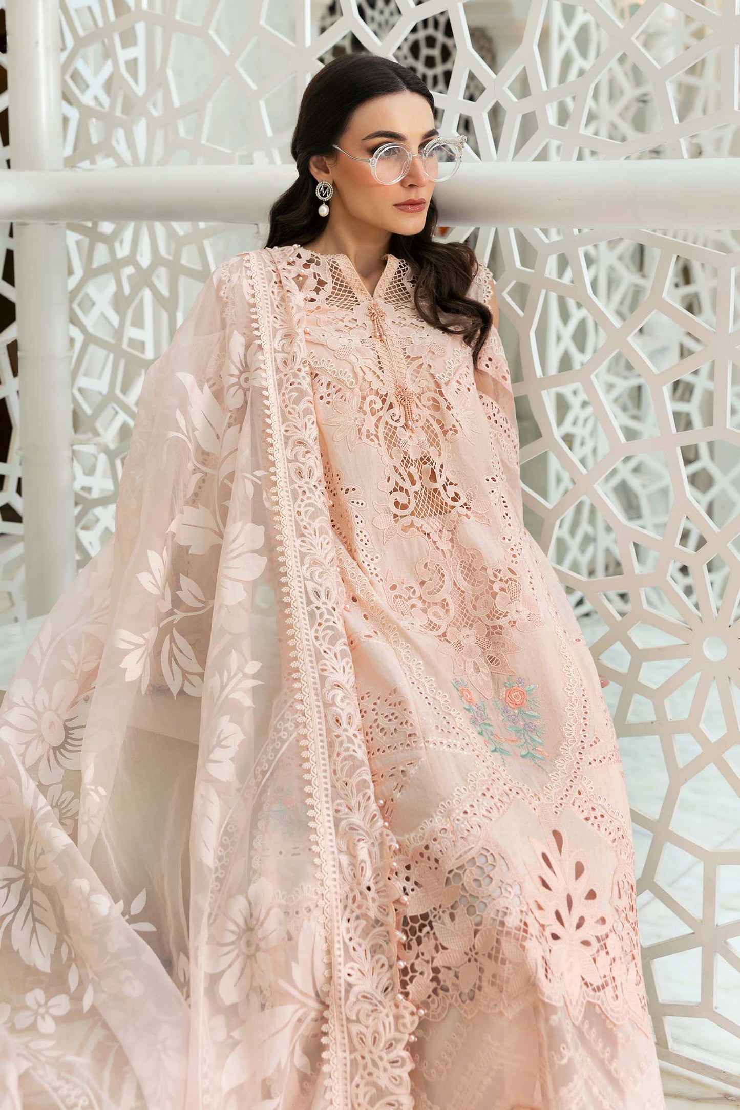 Pure Lawn Tea Pink Chickenkari Dress - LL301