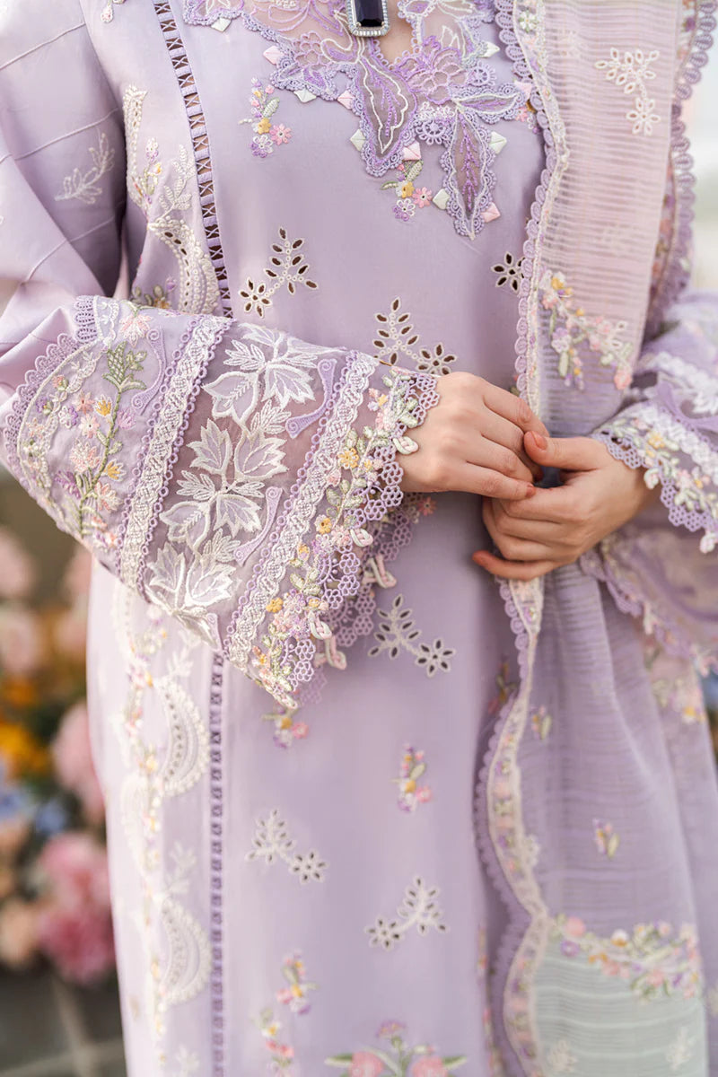 Pure Lawn Lilac Chickenkari Dress : WW279