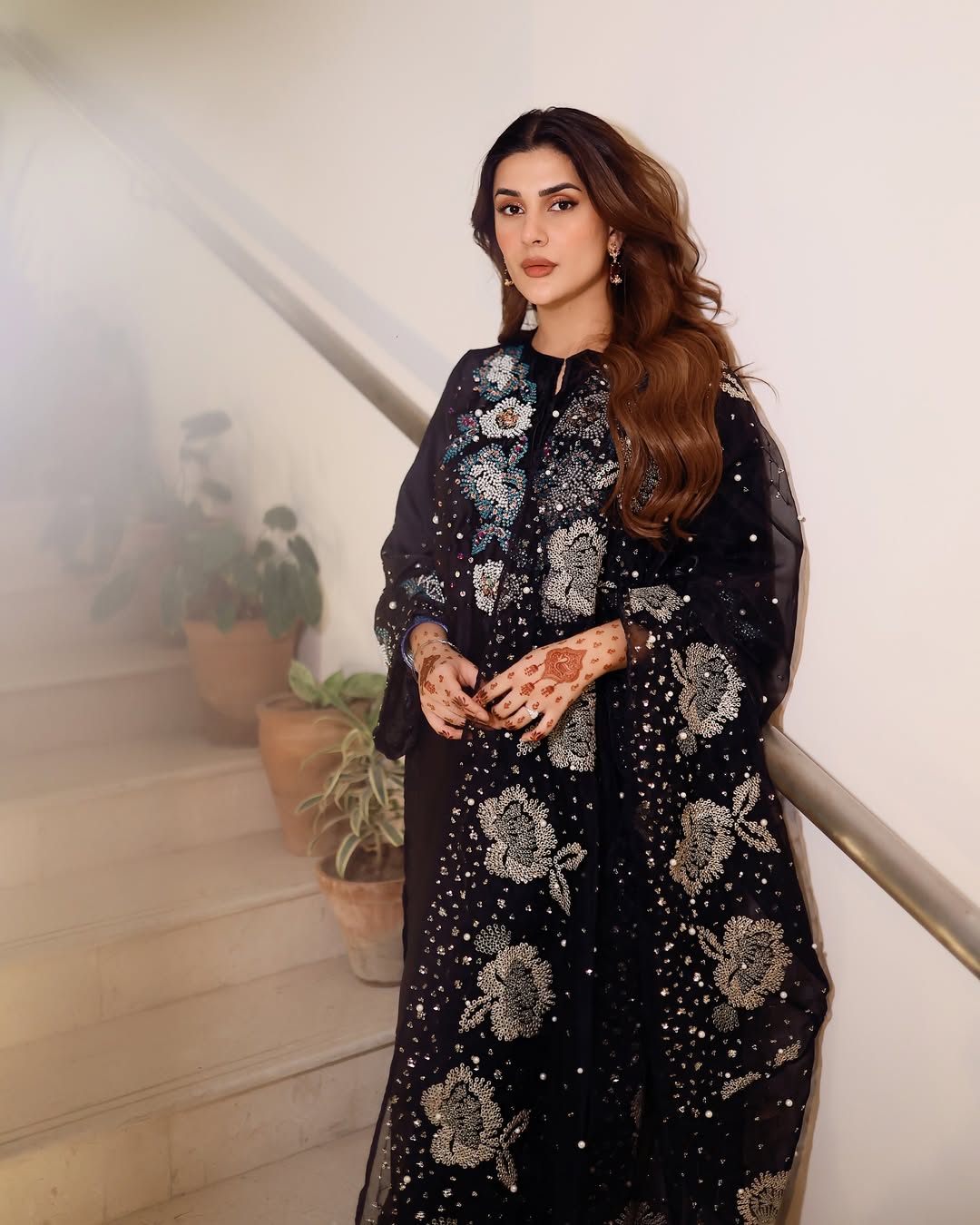 Pure Lawn Black Embroidered Dress : LL281