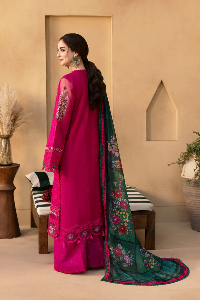 Pure Lawn Pink Embroidered Dress - LL249