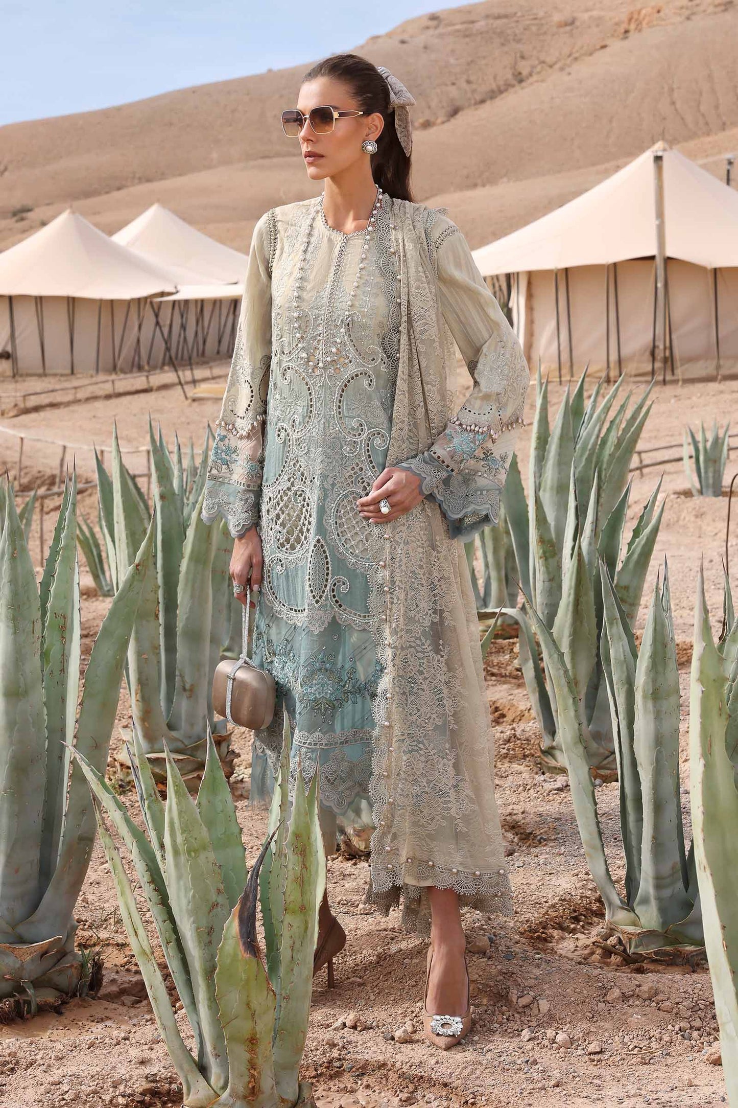 Pure Lawn Double Shaded Embroidered Dress - LL250
