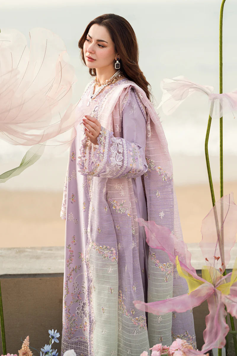 Pure Lawn Lilac Chickenkari Dress : WW279