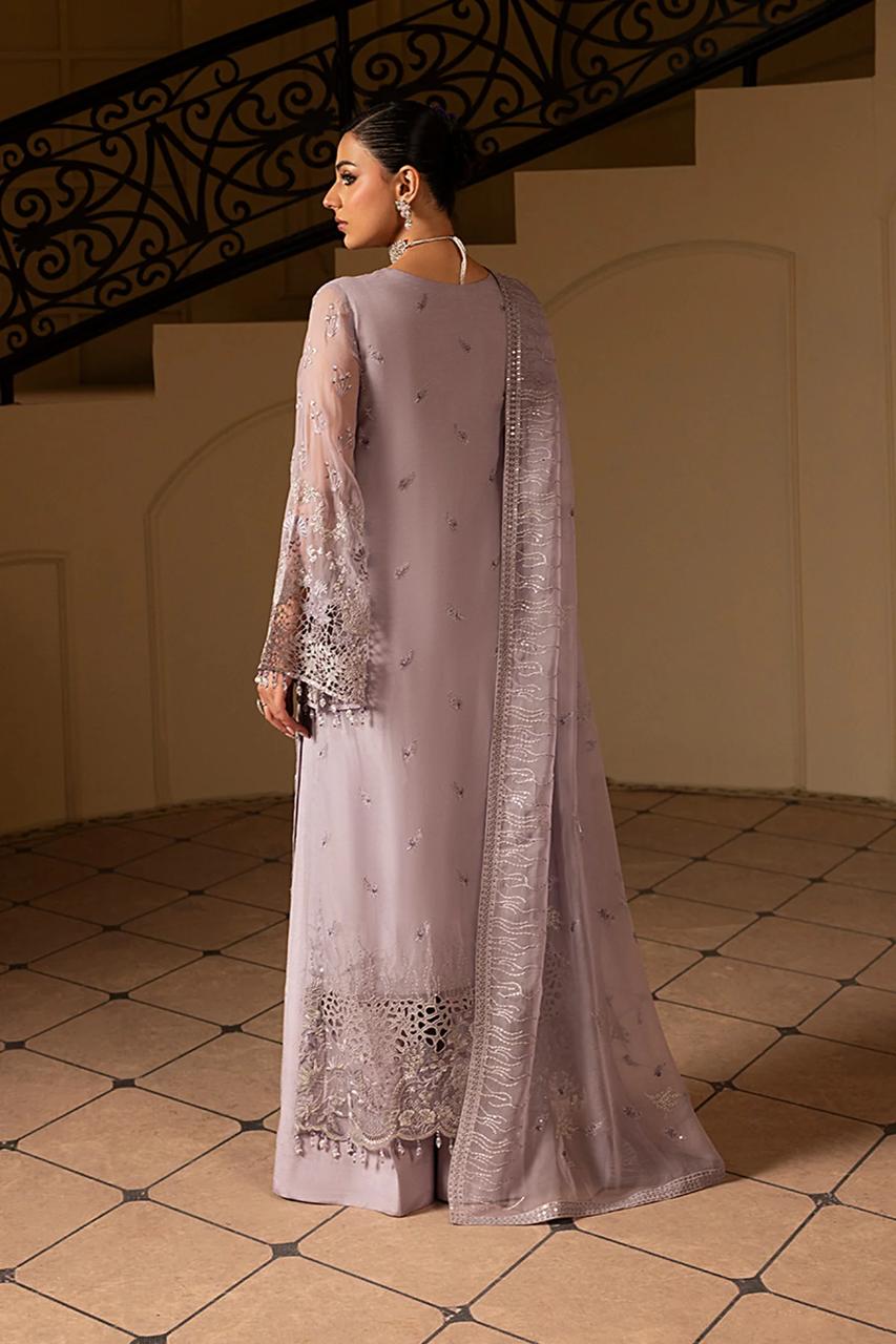 Pure Chiffon Elegant Embroidered Dress - WW293