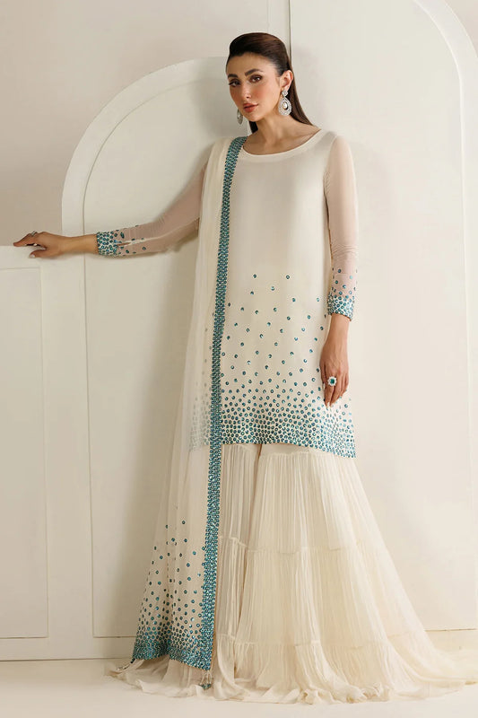 Pure Chiffon Embroidered Wedding Dress - WW505