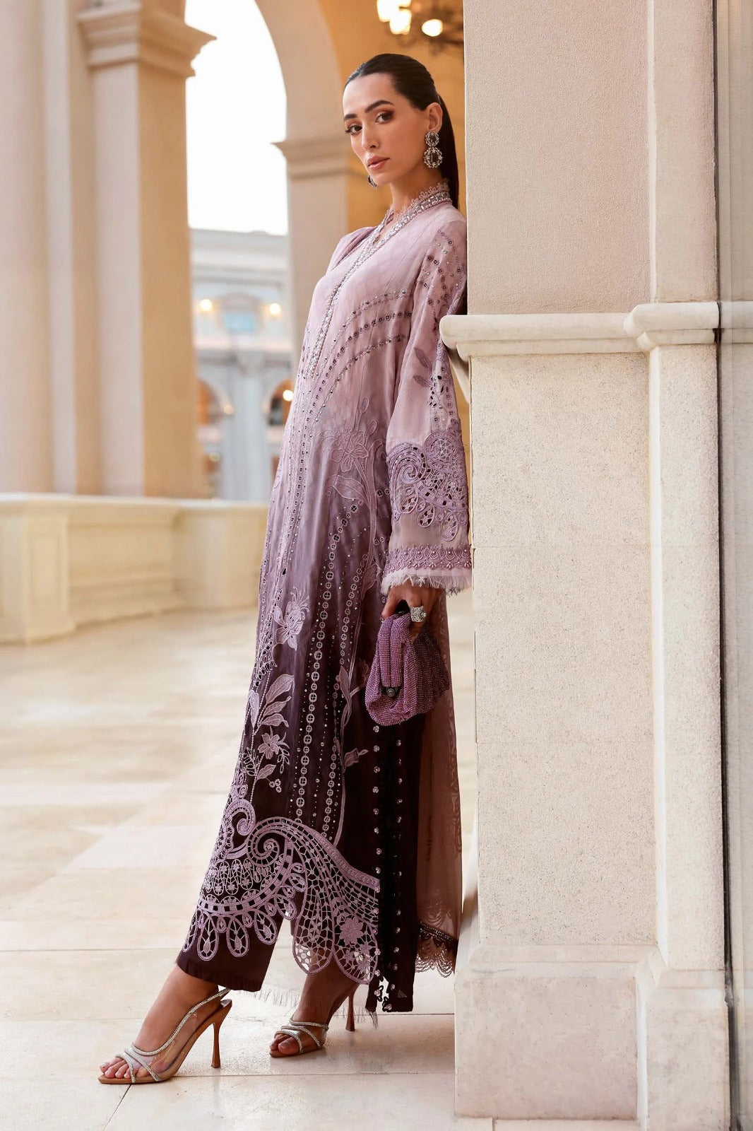Pure Luxury Lawn Embroidered Eid Outfit - LL441