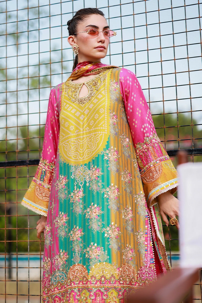 Pure Luxury Lawn Multi Embroidered Eid Outfit - LL451