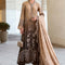 Pure Luxury Lawn Light & Dark Brown Embroidered Eid Outfit - LL450