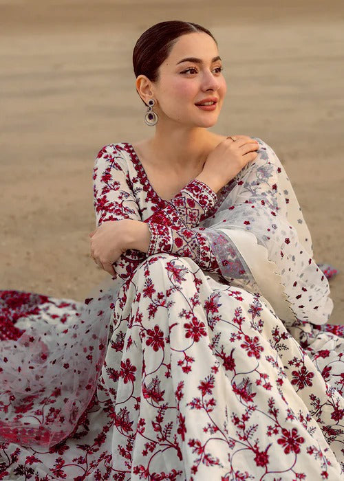 Pure Luxury Lawn Embroidered Eid Outfit - LL447