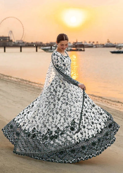 Pure Luxury Lawn Black & White Embroidered Eid Outfit - LL448