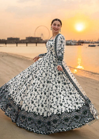 Pure Luxury Lawn Black & White Embroidered Eid Outfit - LL448