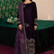 Pure Velvet Purple Embroidered Wedding Dress - WW604