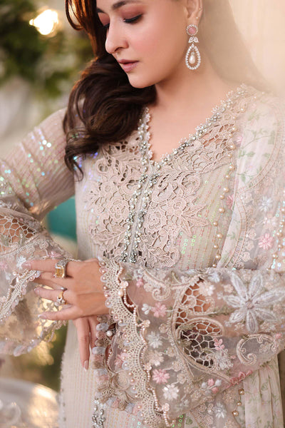 Pure Chiffon Grey Embroidered Wedding Dress - WW545