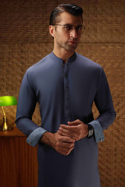 Cotton Indigo Shalwar Kameez - Cast & Crew SK021