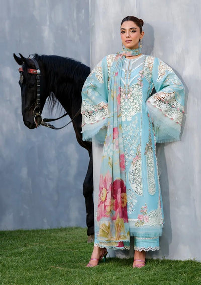 Pure Luxury Lawn Embroidered Eid Outfit - LL456