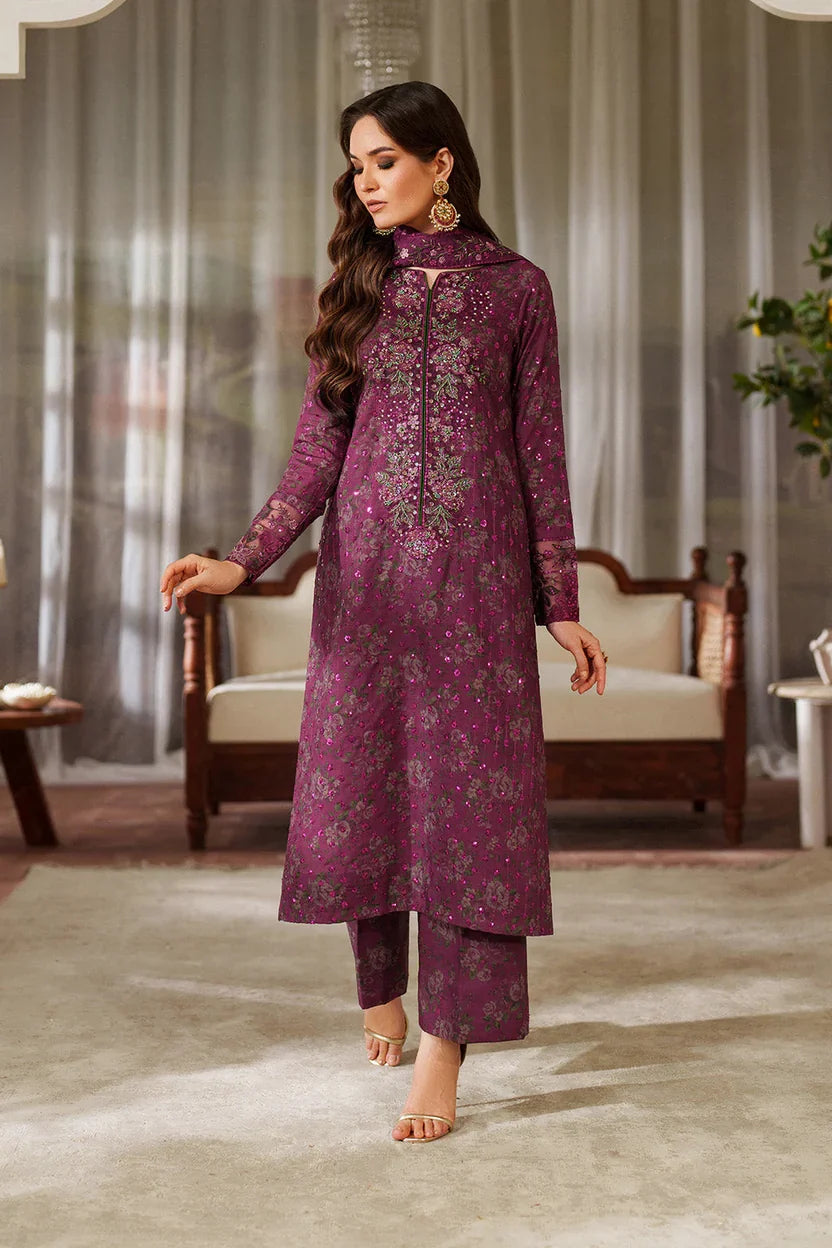 Pure Luxury Lawn Embroidered Eid Outfit - LL459