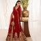 Pure Chiffon Red Embroidered Angrakha Style Dress - WW552