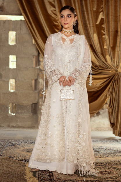 Pure Chiffon White Embroidered Wedding Dress - WW342