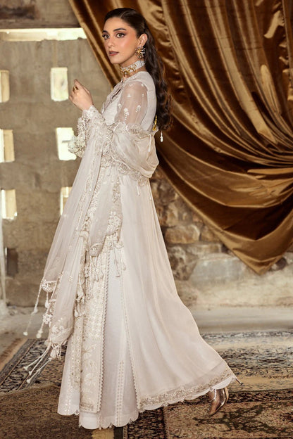 Pure Chiffon White Embroidered Wedding Dress - WW342