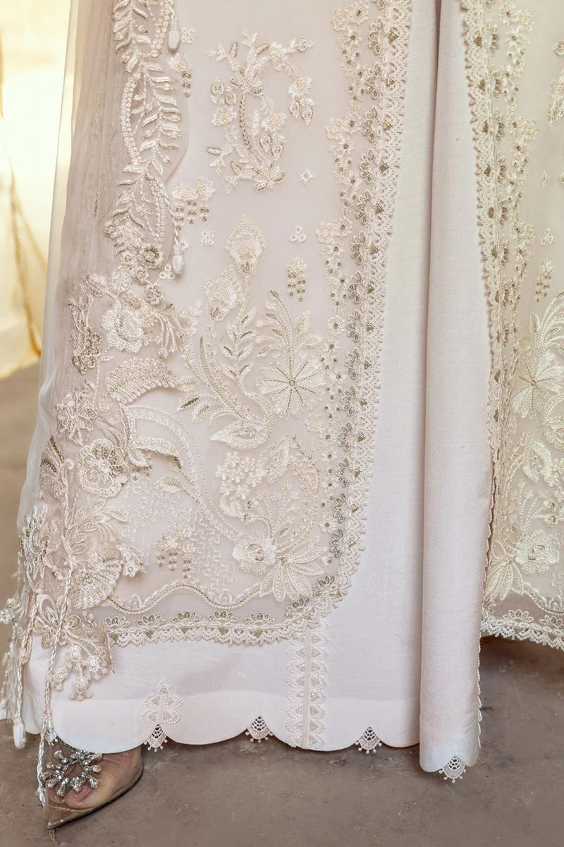 Pure Chiffon White Embroidered Wedding Dress - WW342
